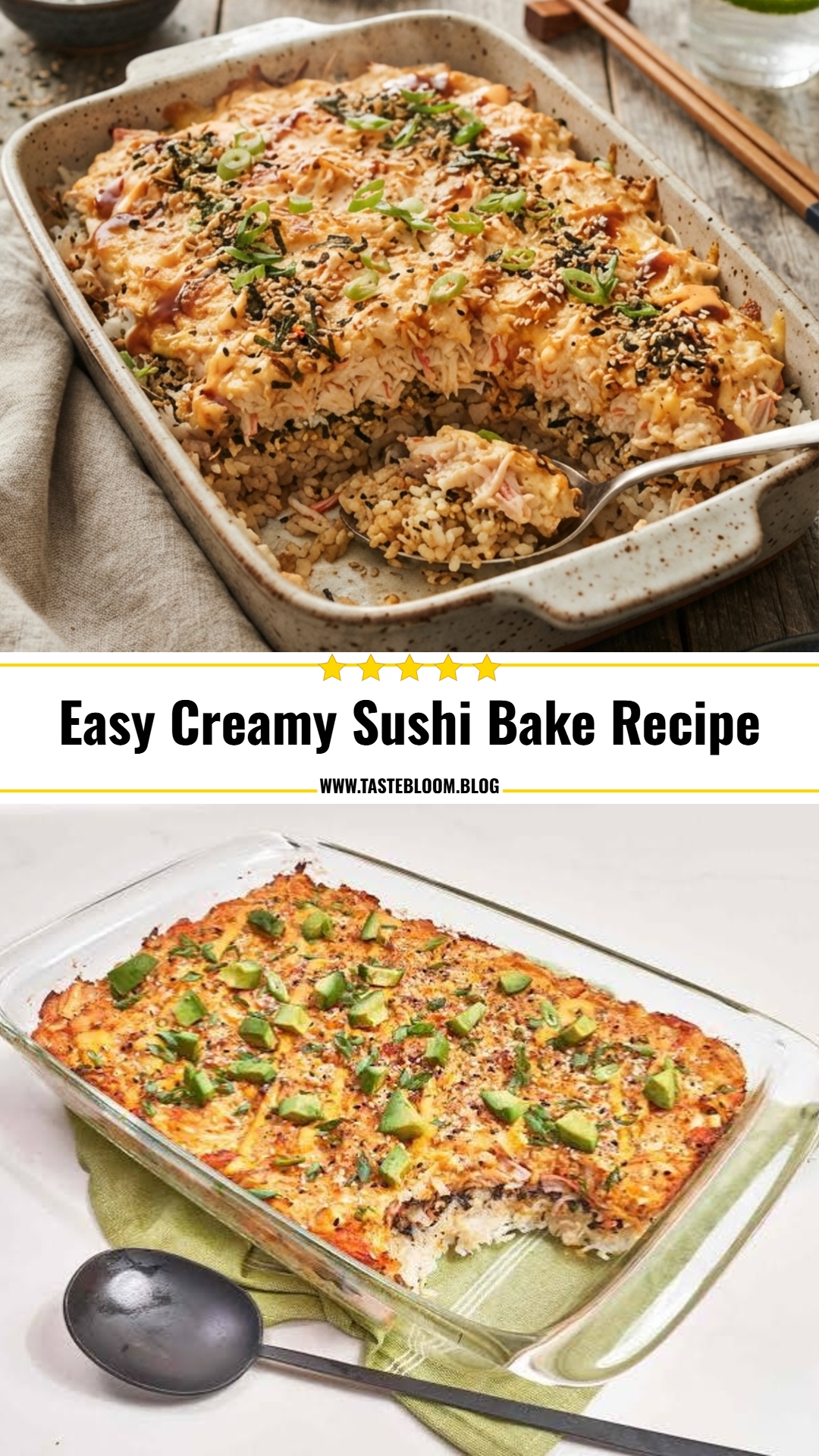 Easy Creamy Sushi Bake Recipe