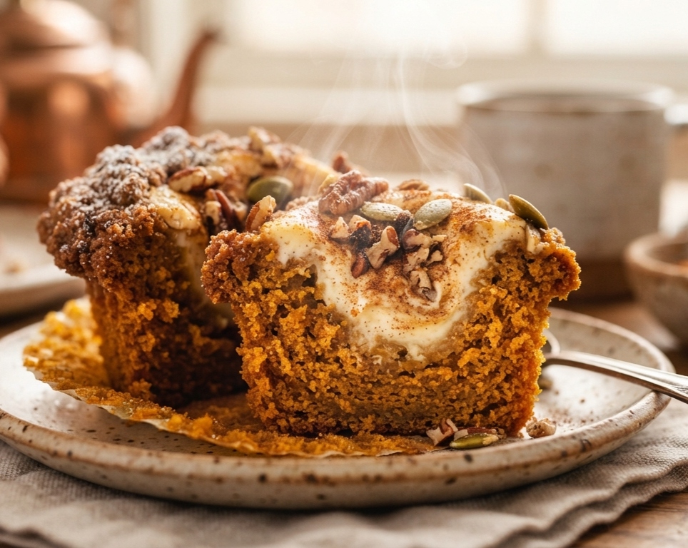 Easy Pumpkin Cream Cheese Muffins For Fall suggested serving