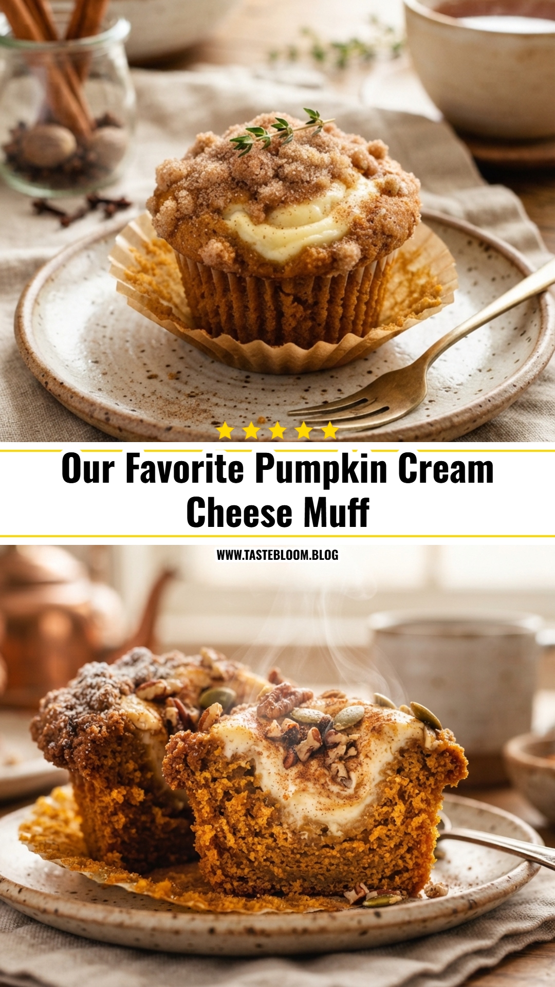 Easy Pumpkin Cream Cheese Muffins For Fall