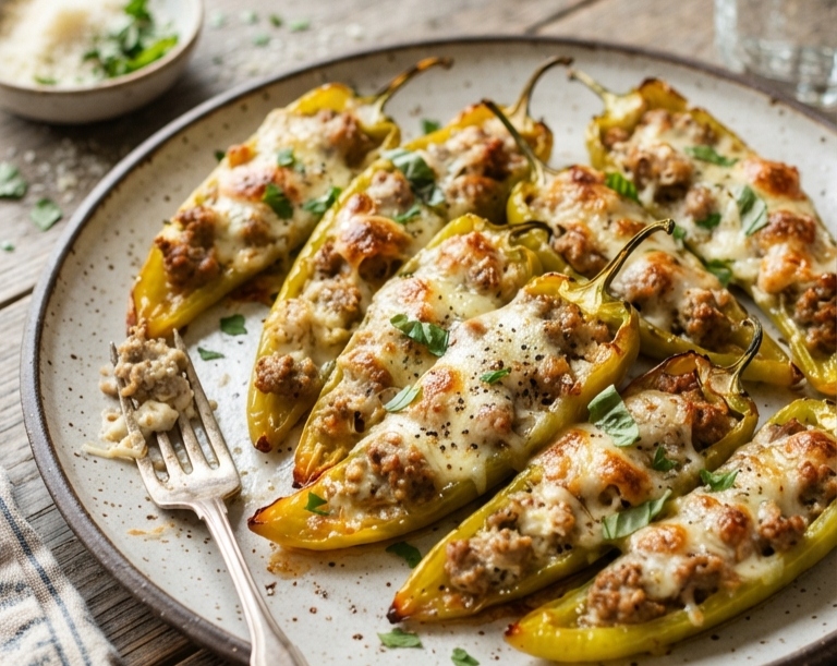 Easy Stuffed Banana Peppers Everyone Will Love top view