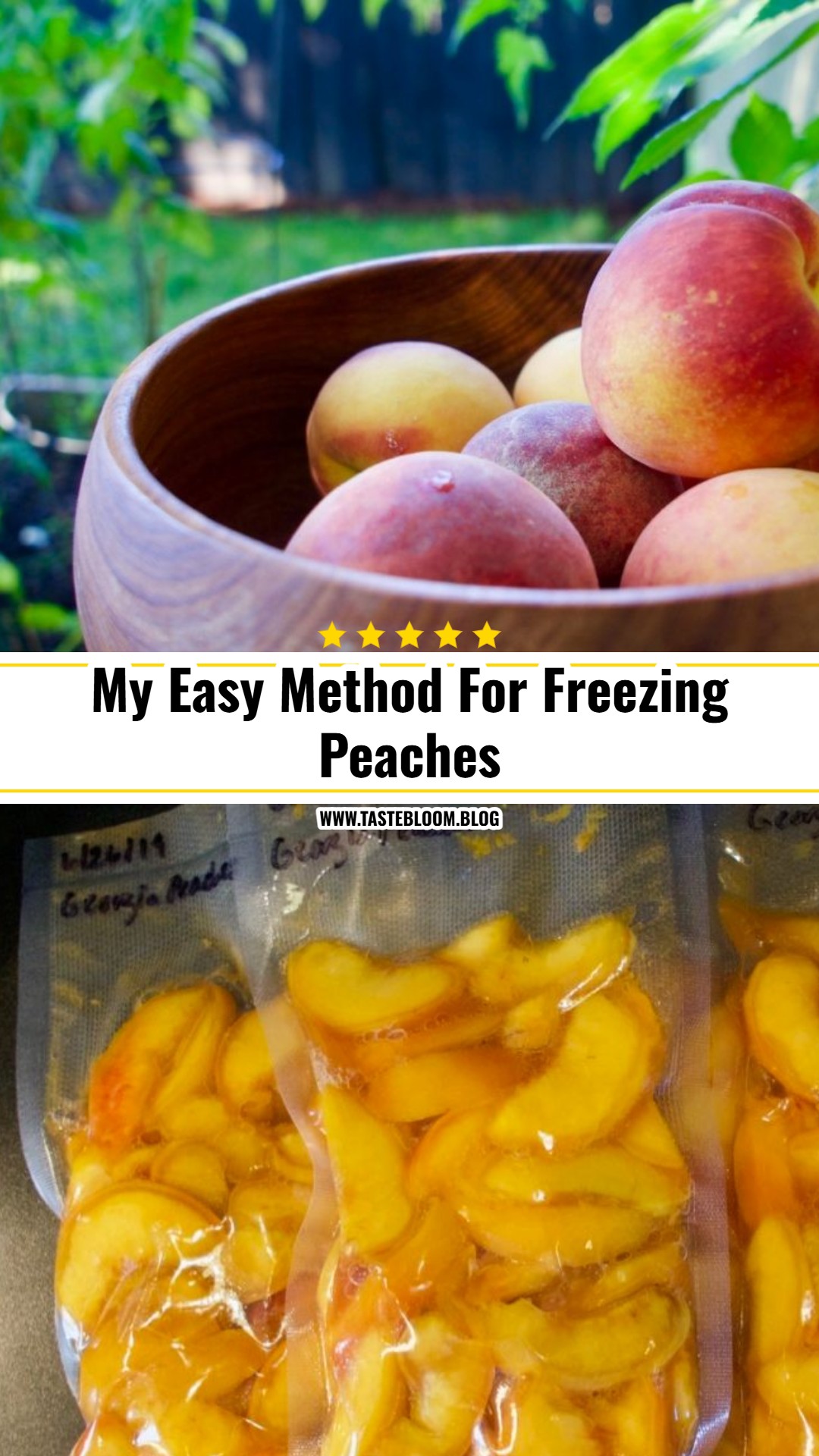 My Easy Method For Freezing Peaches