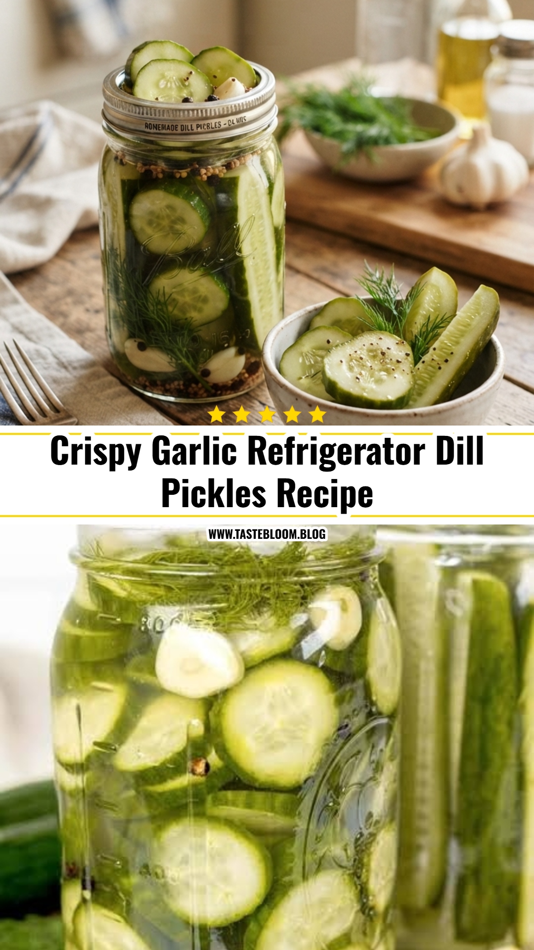 The Best Refrigerator Dill Pickles Ever