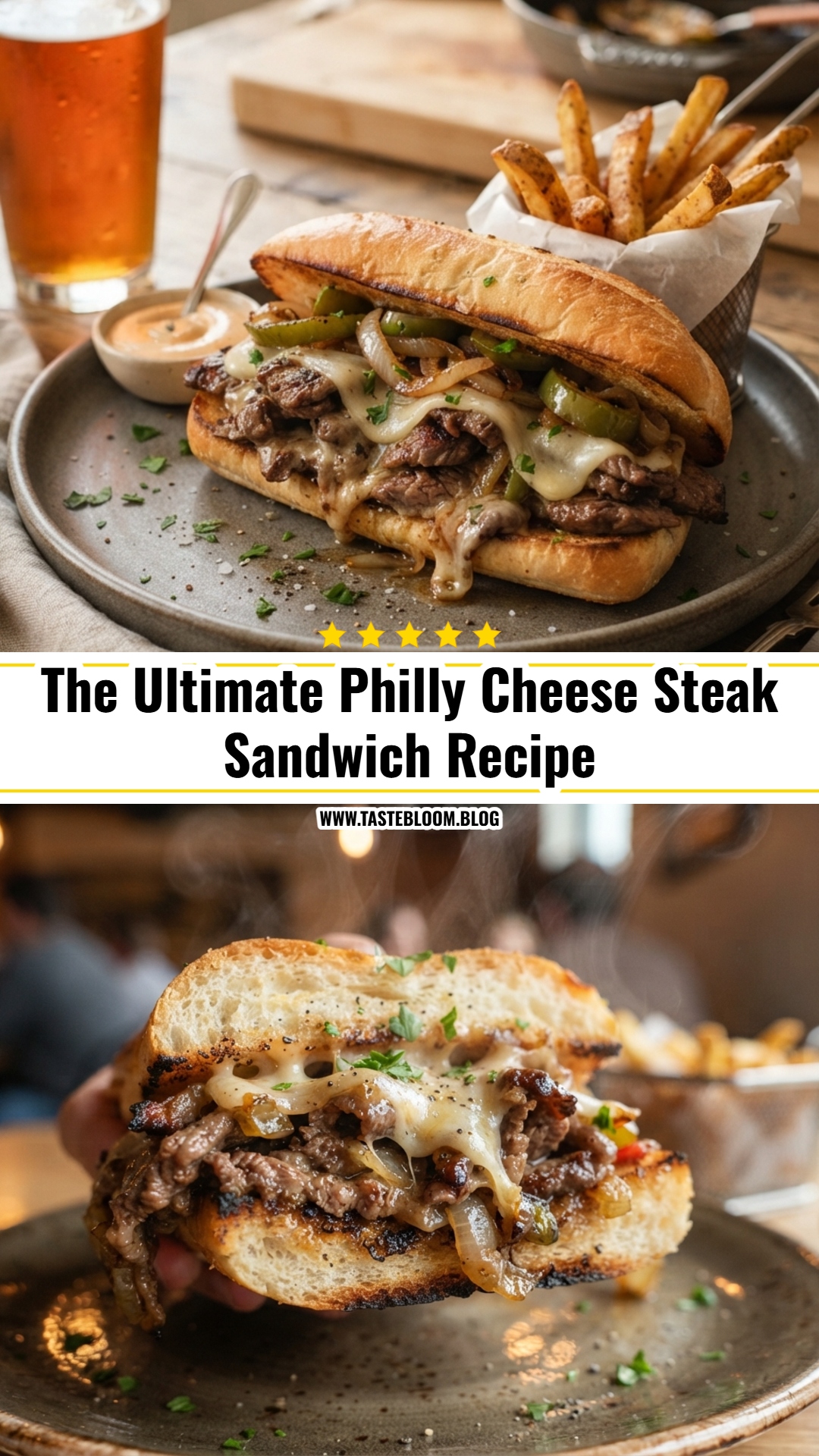 The Ultimate Philly Cheese Steak Sandwich Recipe