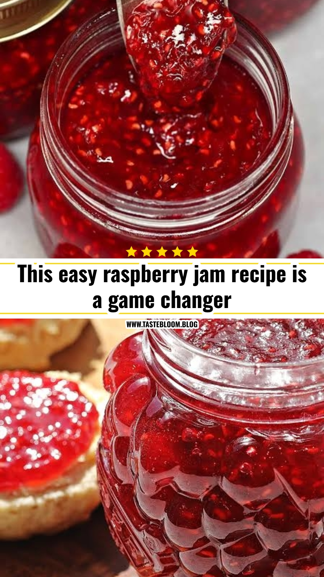 This easy raspberry jam recipe is a game changer