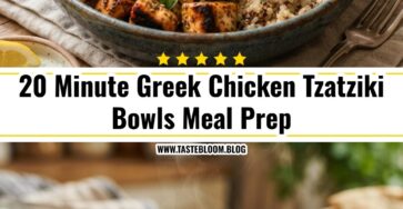 20 Minute Greek Chicken Tzatziki Bowls Meal Prep