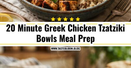 20 Minute Greek Chicken Tzatziki Bowls Meal Prep