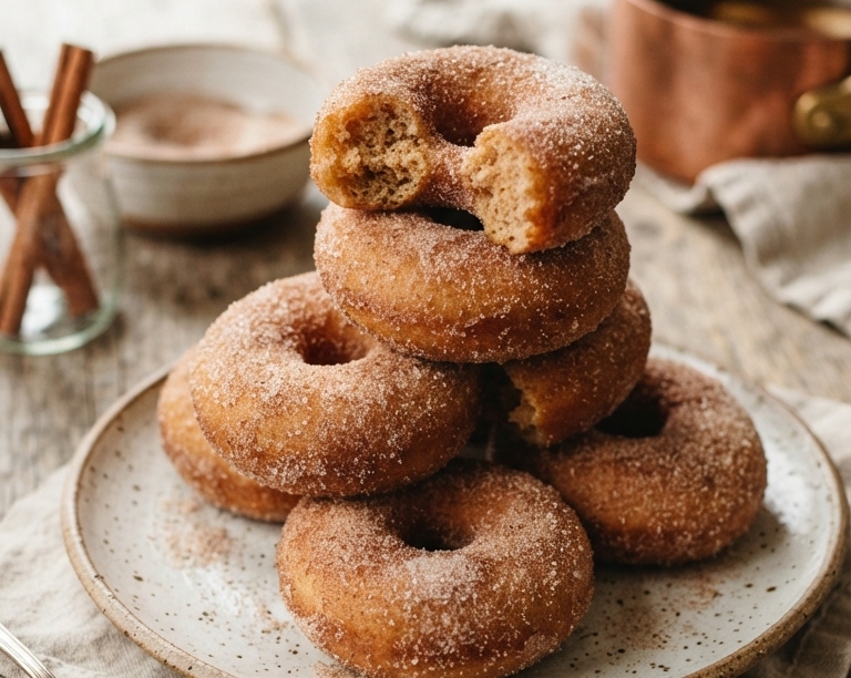 Easy Apple Cider Donuts Recipe For Fall top view