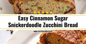 Easy Cinnamon Sugar Snickerdoodle Zucchini Bread