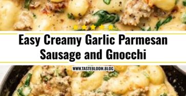 Easy Creamy Garlic Parmesan Sausage and Gnocchi