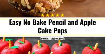 Easy No Bake Pencil and Apple Cake Pops