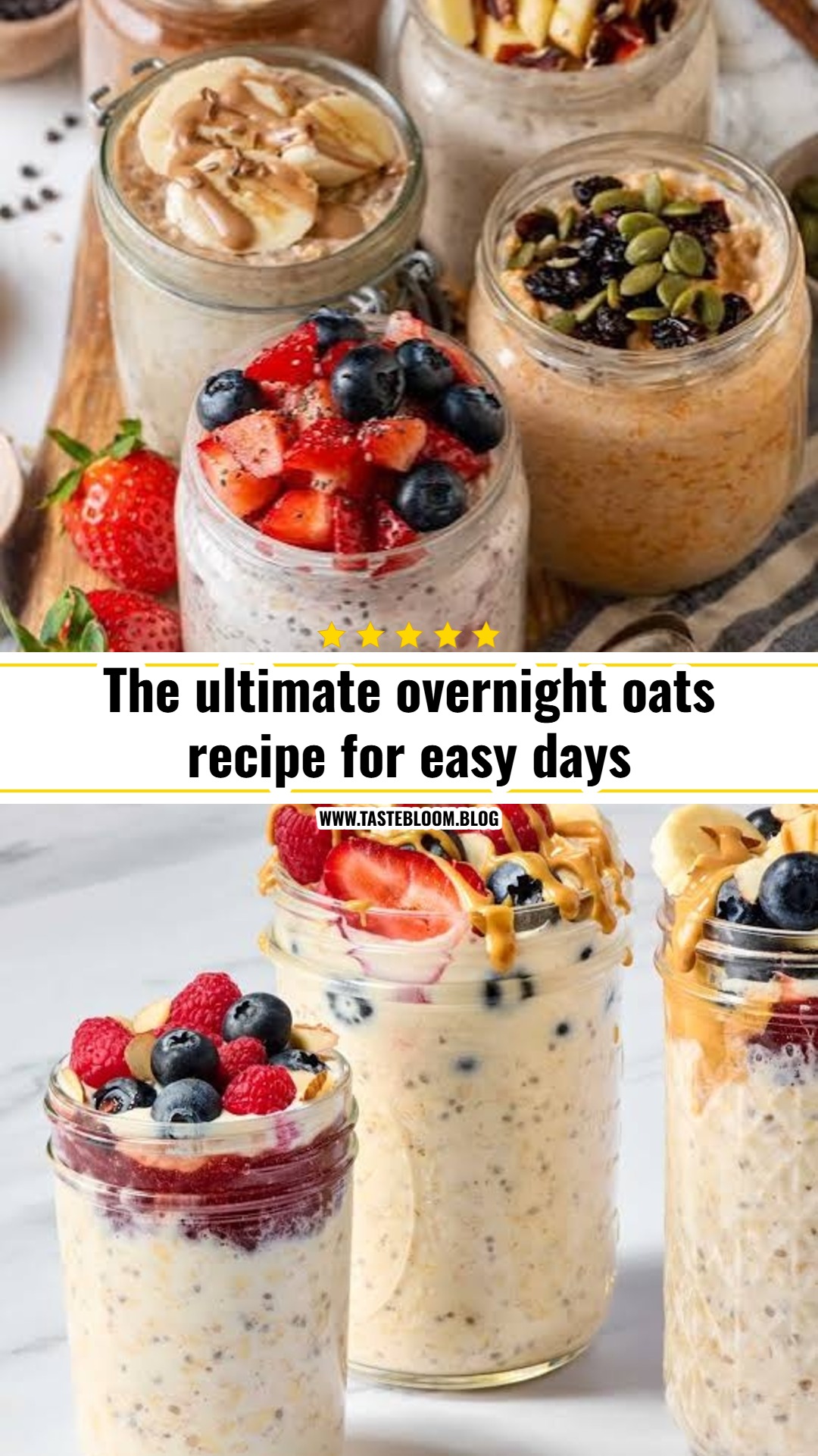 Easy overnight oats recipe for busy mornings