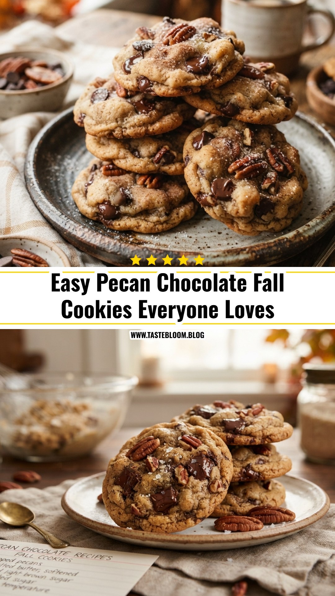 Easy Pecan Chocolate Fall Cookies Everyone Loves