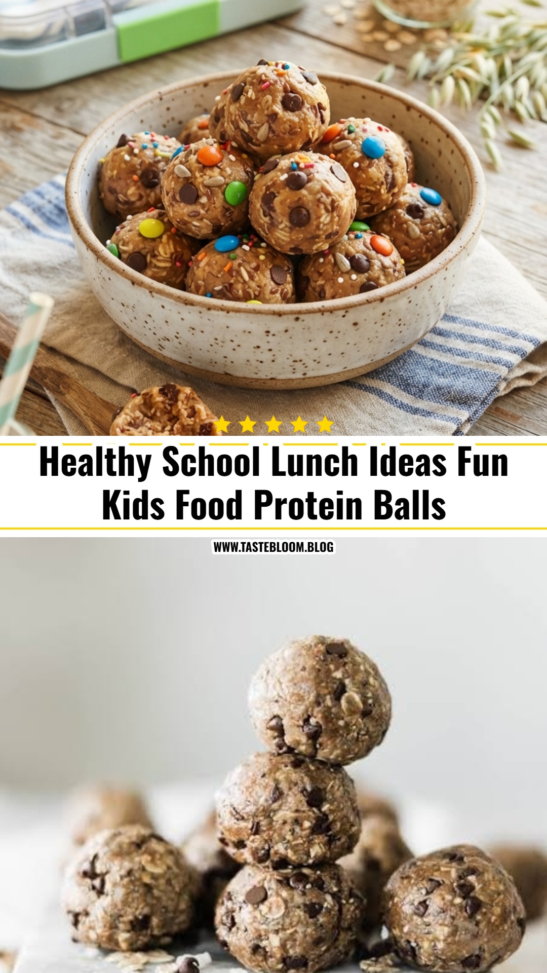 Healthy School Lunch Ideas Fun Kids Food Protein Balls