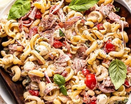 Viral Italian Grinder Pasta Salad Recipe suggested serving