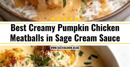 Best Creamy Pumpkin Chicken Meatballs in Sage Cream Sauce