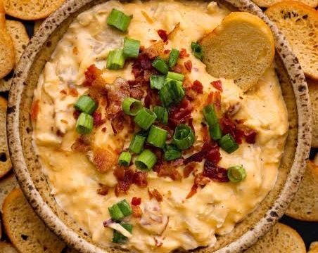 Best Slow Cooker Crack Chicken Dip For Game Day suggested serving