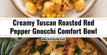 Creamy Tuscan Roasted Red Pepper Gnocchi Comfort Bowl