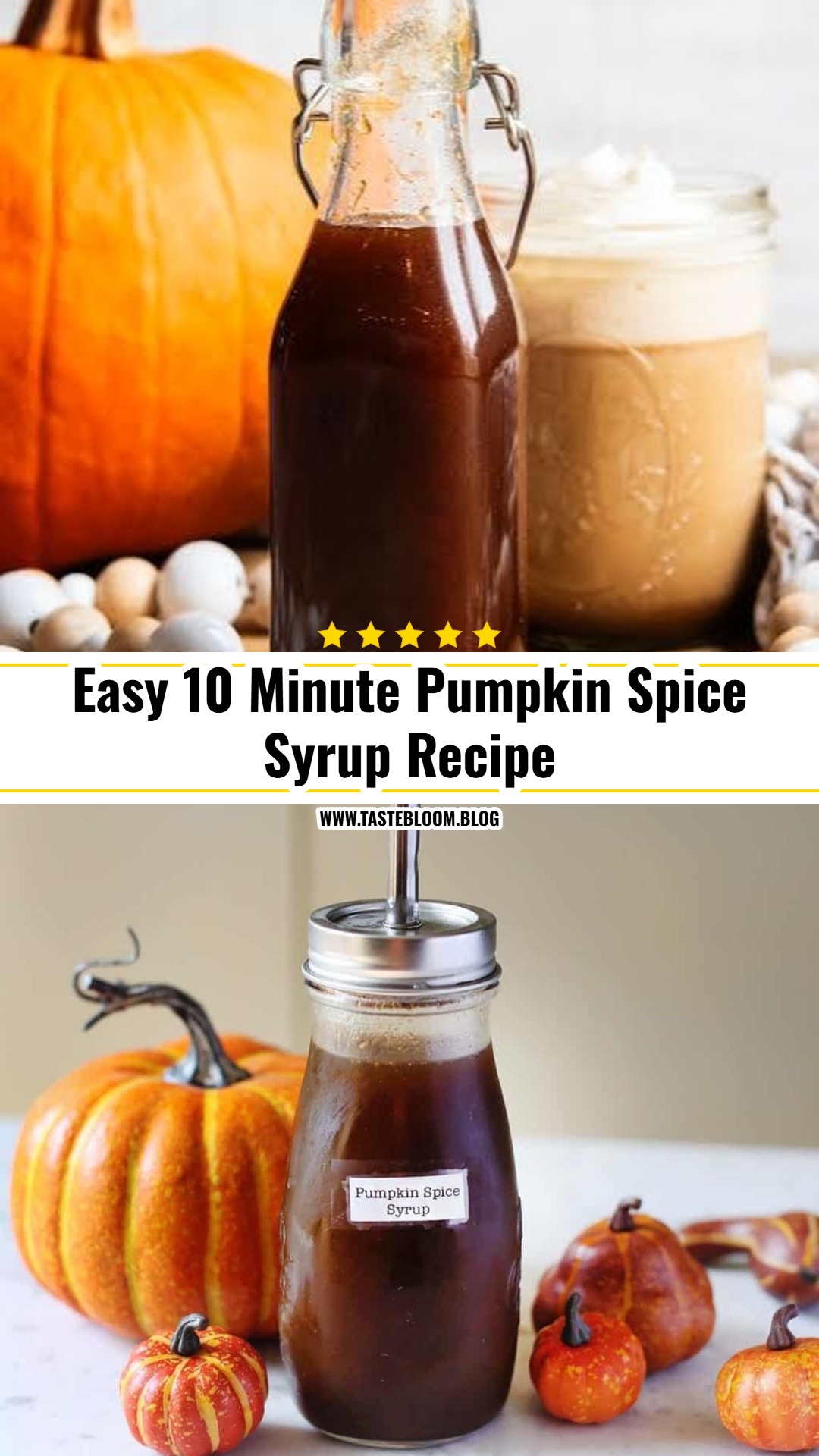 Easy 10 Minute Pumpkin Spice Syrup Recipe