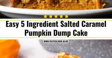 Easy 5 Ingredient Salted Caramel Pumpkin Dump Cake