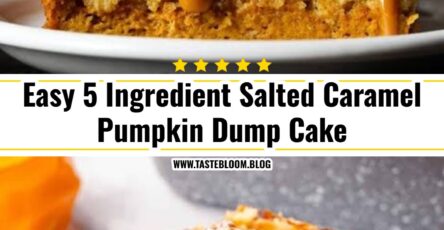 Easy 5 Ingredient Salted Caramel Pumpkin Dump Cake