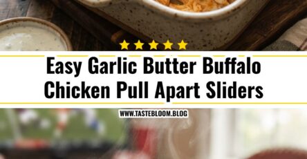 Easy Garlic Butter Buffalo Chicken Pull Apart Sliders