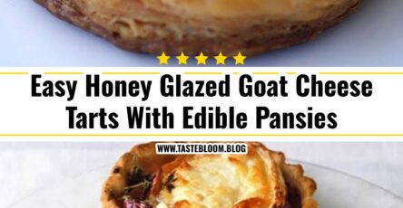 Easy Honey Glazed Goat Cheese Tarts With Edible Pansies