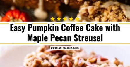 Easy Pumpkin Coffee Cake with Maple Pecan Streusel