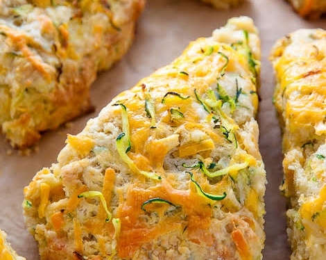 Easy Zucchini Cheddar Scones You Will Love top view