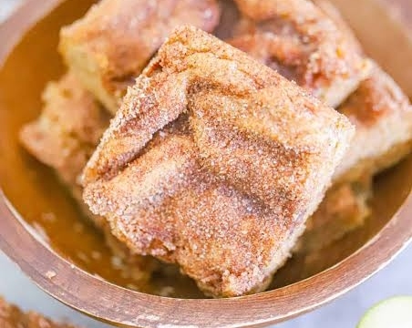 Soft and Chewy Apple Snickerdoodle Bars for Fall suggested serving