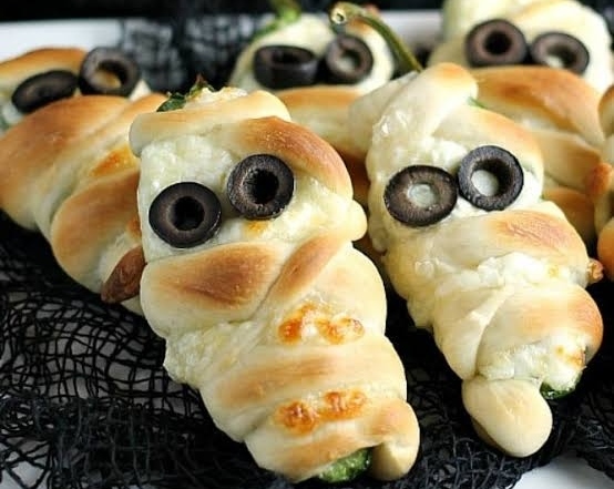 Spooky Mummy Jalapeno Poppers for Your Halloween Party suggested serving