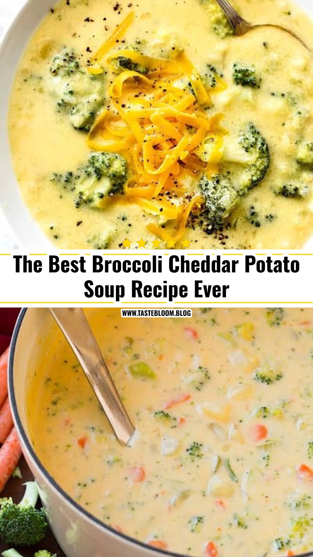 The Best Broccoli Cheddar Potato Soup Recipe Ever
