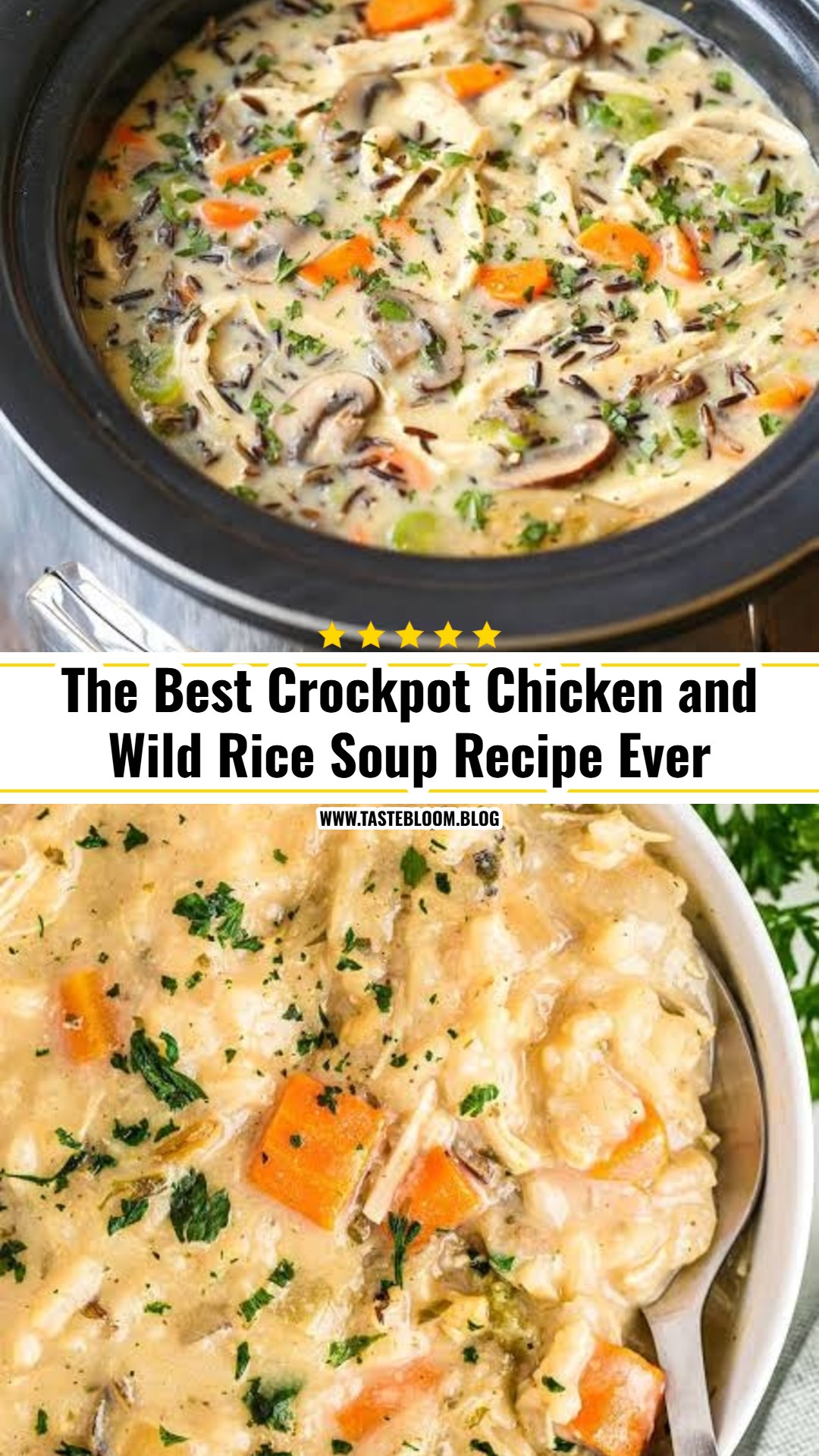 The Best Crockpot Chicken and Wild Rice Soup Recipe Ever