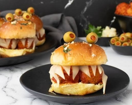 The Best Halloween Meatball Sliders Recipe Ever suggested serving