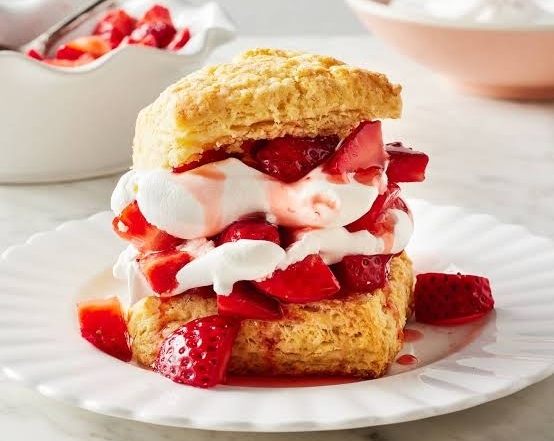 This Easy Strawberry Shortcake Is A Crowd Pleaser top view