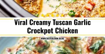 Viral Creamy Tuscan Garlic Crockpot Chicken