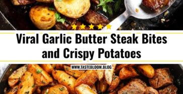 Viral Garlic Butter Steak Bites and Crispy Potatoes