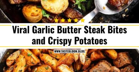 Viral Garlic Butter Steak Bites and Crispy Potatoes