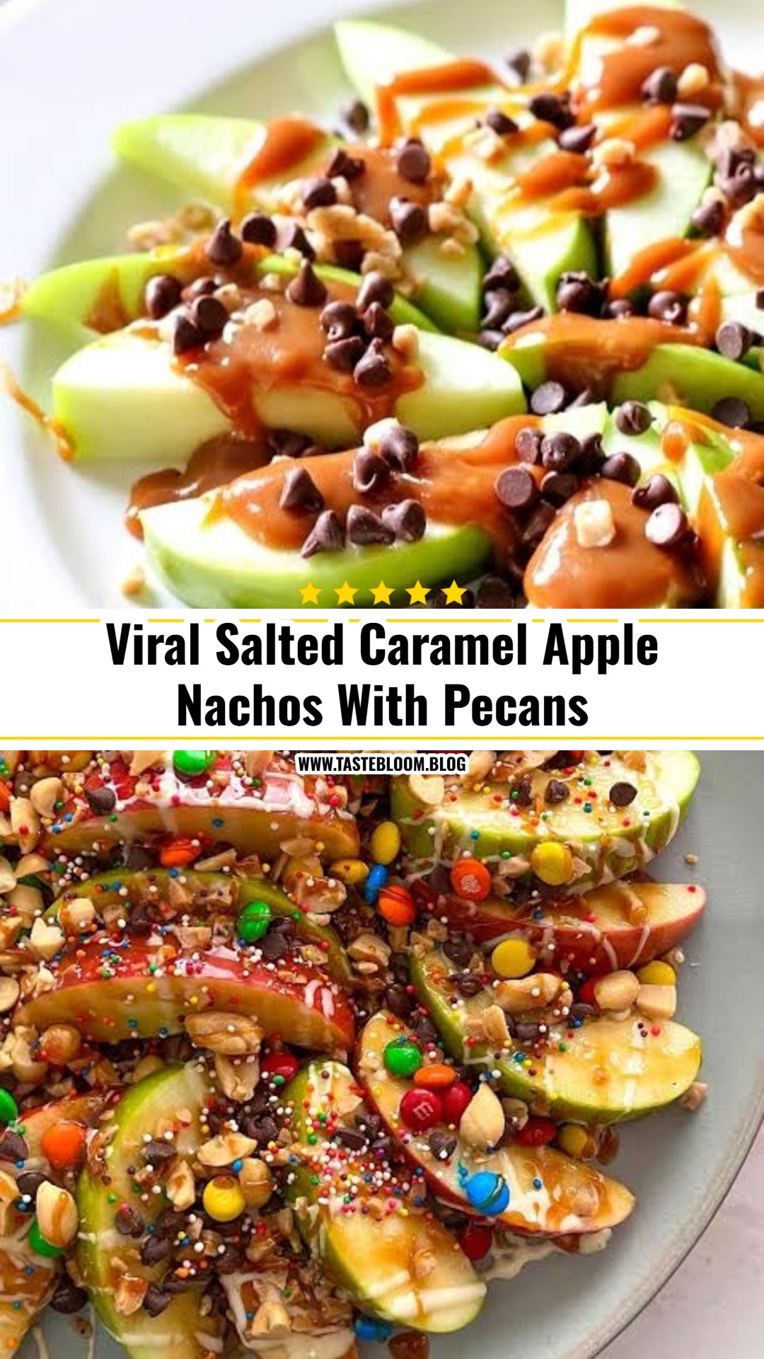 Viral Salted Caramel Apple Nachos With Pecans